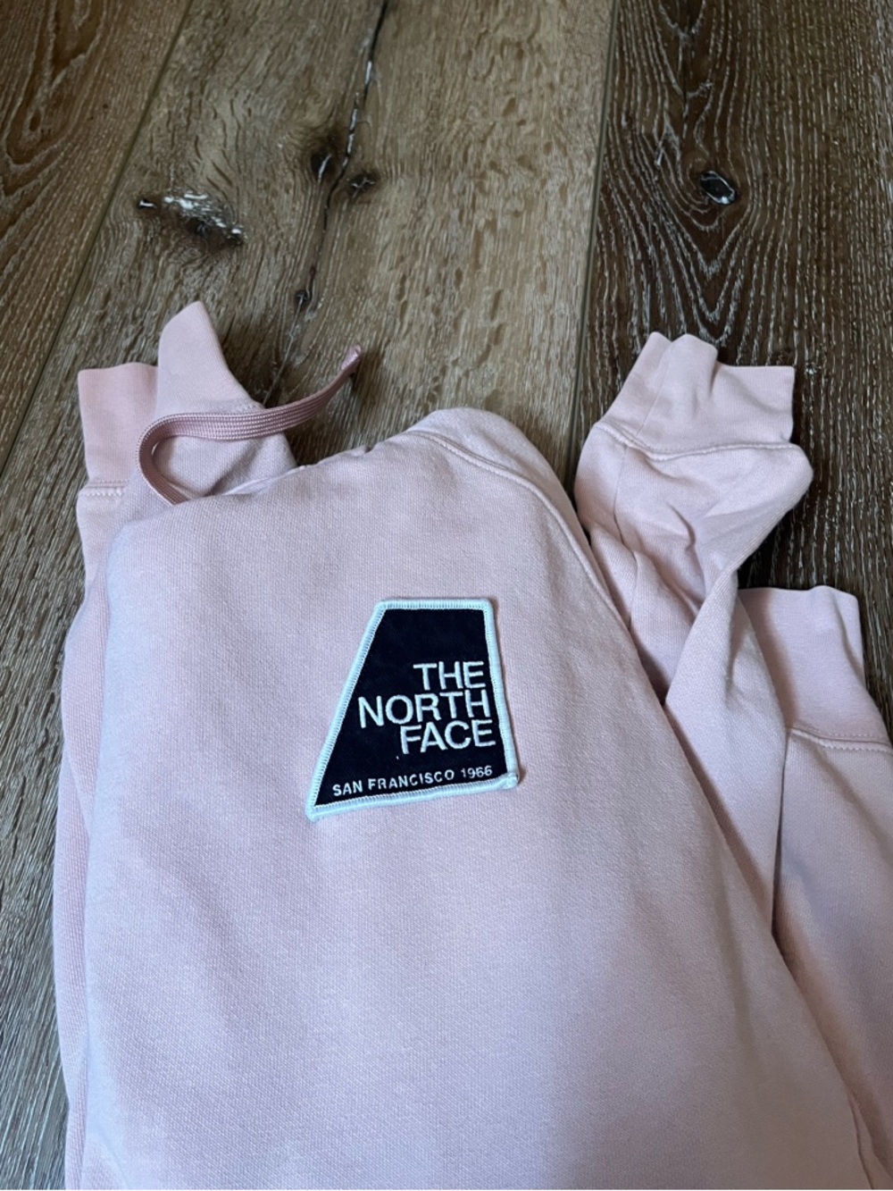 The North Face Light Pink Pullover with Patch Logo